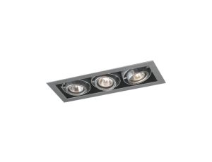 Oprawa wpuszczana prostokątna szara 18W/840 3xGU10 LED STAR3 RELCO