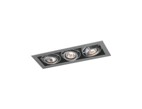 Oprawa wpuszczana prostokątna szara 18W/840 3xGU10 LED STAR3 RELCO