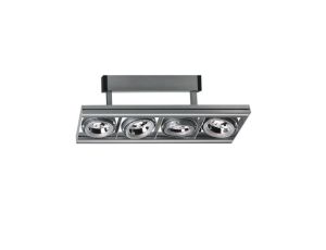 Oprawa zwieszana prostokątna szara 40W/830 4xAR111 LED Flash 1S RELCO
