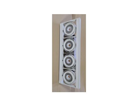 Oprawa zwieszana prostokątna biała 4x17W/840 4xAR111 LED Flash 1S RELCO