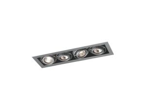 Oprawa wpuszczana prostokątna szara 24W/840 4xGU10 LED STAR4 RELCO