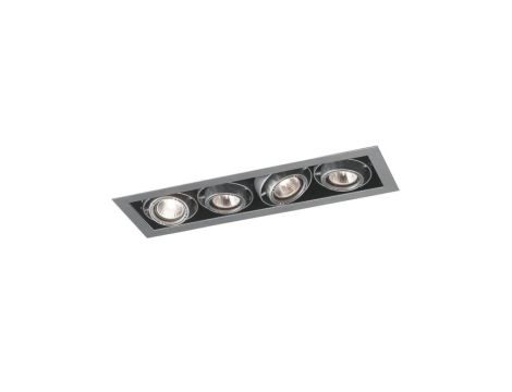 Oprawa wpuszczana prostokątna szara 24W/840 4xGU10 LED STAR4 RELCO