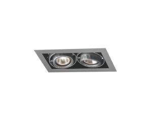 Oprawa wpuszczana prostokątna szara 12W/840 2xGU10 LED STAR2 RELCO