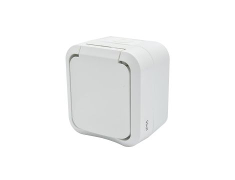 Gniazdo z uziemieniem pojedyncze natynkowe Aqua Pro IP55 białe 60224