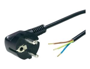 Przewód sznur przyłączeniowy z wtyczką kątową OMY 3x1,0 3m, czarny / 87336