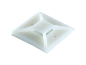 Uchwyt samoprzylepny do taśm kablowych 19,5x19,5mm, biały, 18281 /50szt./