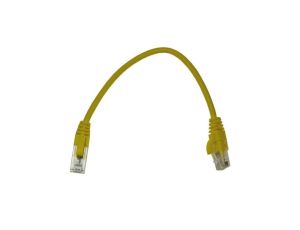Kabel patchcord UTP5 0,25m żółty