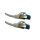 Kabel patchcord SFTP6A linka Cu 1,5m szary