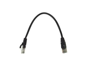 Kabel patchcord UTP5 0,25m czarny
