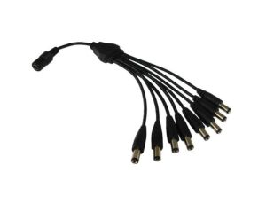 Rozgałęźnik zasilania DC 1gn./8wt. 2,1/5,5 25cm