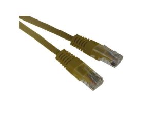 Kabel patchcord UTP5 0,5m żółty