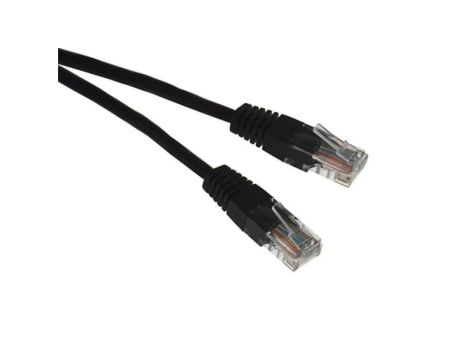 Kabel patchcord UTP5 0,5m czarny