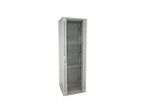 Szafa 19cali stojąca 42U 600x800 BETA RAL7035 szkło