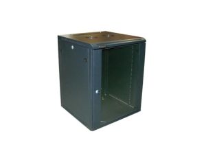 Szafa 19cali wisząca ZETA 15U 600x600 RAL9004 szkło d