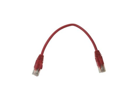 Kabel patchcord UTP5 0,25m czerwony