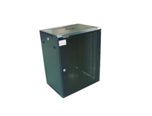 Szafa 19cali wisząca ZETA 15U 600x450 RAL9004 szkło d