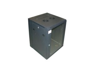Szafa 19cali wisząca KERN 15U 600x600 RAL9004 szkło