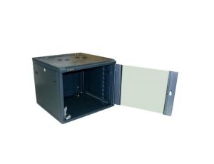 Szafa 19cali wisząca ZETA 9U 600x600 RAL9004 szkłod