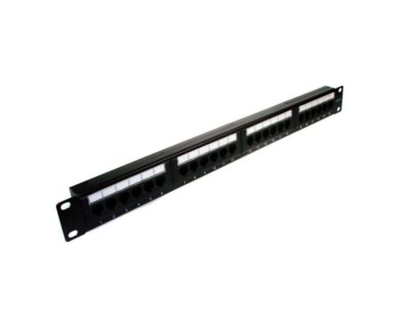Patch panel 24-port UTP5e 1U 19cali bez półki