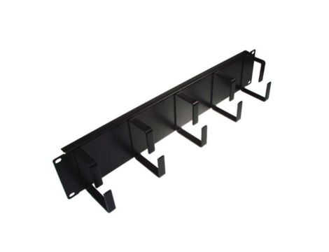 Organizator kabli 2U 5 uchwytów metal czarny-