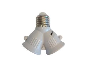 Rozgałęźnik oprawkowy adapter przejściówka E27 - 2x E27 / 24555