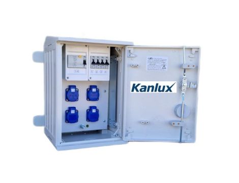 Rozdzielnica budowlana na elewację (4X2P+Z) RB26x40-K40-00004W-E0-KANLUX