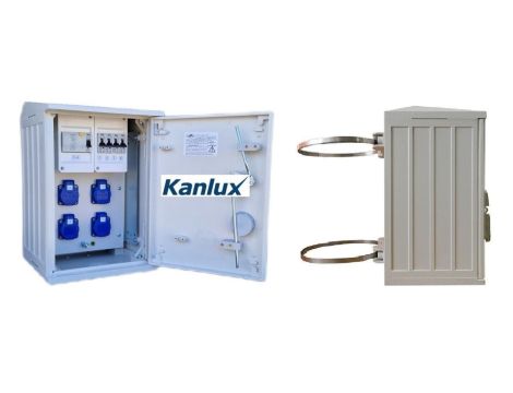Rozdzielnica budowlana na słup (4X2P+Z) RB26x40-K40-00004W-S0-KANLUX