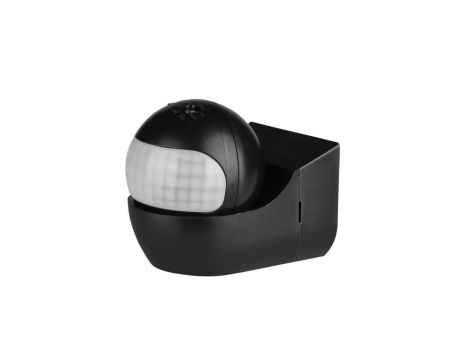 Czujnik ruchu detektor PIR okrągły 400W 360st. IP44 natynkowy czarny V-TAC VT-8028-B