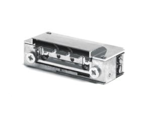 Elektrozaczep Hartte XS12R-C rewersyjny (NO) wąski z wyślizgiem 12V DC