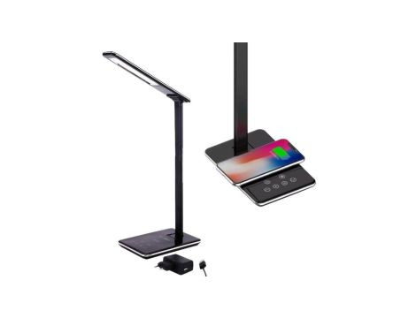 Lampka biurkowa 3w1 4W 500lm ładowarka indukcyjna WW barwa zmienna IP20 3000K-6500K V-TAC VT-7405