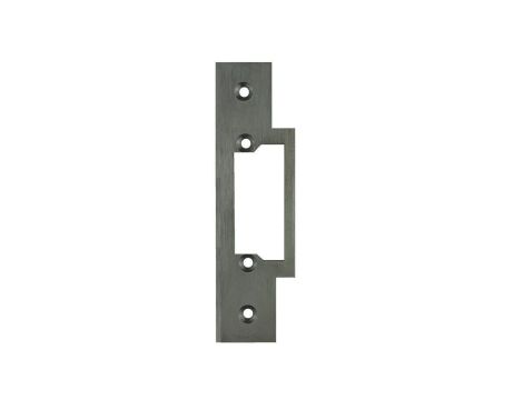 Płaskownik krótki do elektrozaczepu Hartte z wyślizgiem OK-C1, 120x24x3 mm., stal nierdzewna
