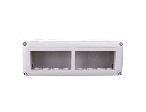 Obudowa pozioma 2x4 modułów IP40 RAL7035 GW27006