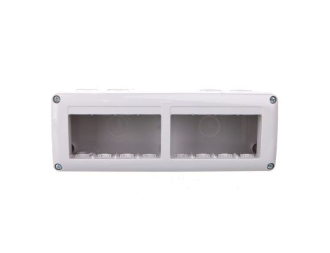 Obudowa pozioma 2x4 modułów IP40 RAL7035 GW27006