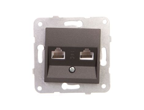 Novella Gniazdo Komputerowe 2xrj45 Kat. 5e, Kolor Czarny / 92105534m
