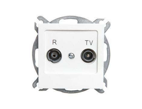 AS Gniazdo antenowe RTV przelotowe 16dB ecru GPA-16GP/m/27