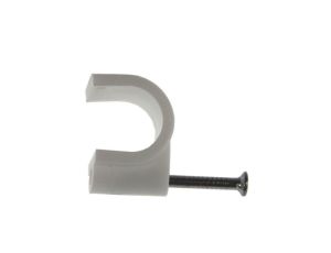 Uchwyt kabla okrągły 12mm KN-12 biały