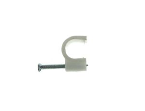 Uchwyt kabla okrągły 9mm KN-9 biały