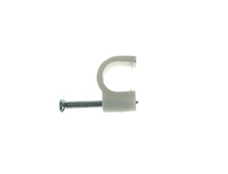 Uchwyt kabla okrągły 9mm KN-9 biały