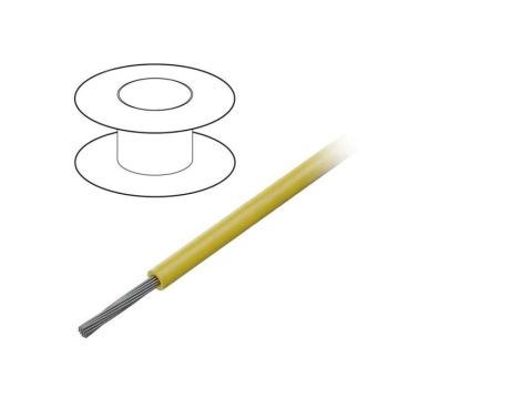 3075-YL005 Przewód na rolce 30,5m linka Cu 18AWG PVC żółty 600V