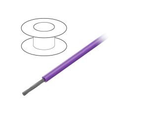 Przewód na rolce 30,5m linka Cu 22AWG PVC fioletowy 300V 3051 VI005