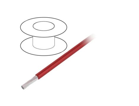 3254-RD005 Przewód na rolce 30,5m linka Cu 16AWG PVC czerwony 300V