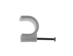 Uchwyt kabla okrągły 16mm KN-16 biały