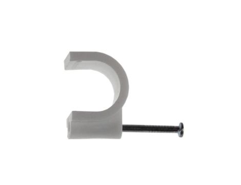 Uchwyt kabla okrągły 16mm KN-16 biały