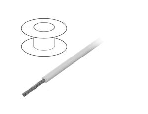 Przewód na rolce 30,5m linka Cu 22AWG PVC biały 300V 3051 WH005