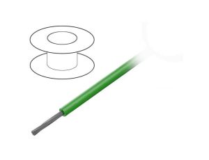 Przewód na rolce 30,5m linka Cu 26AWG PVC zielony 300V 422607 GR005