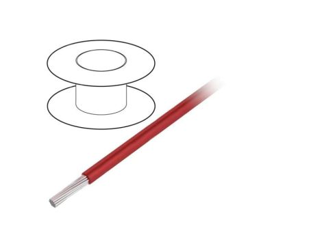 422607-RD005 Przewód na rolce 30,5m linka Cu 26AWG PVC czerwony 300V
