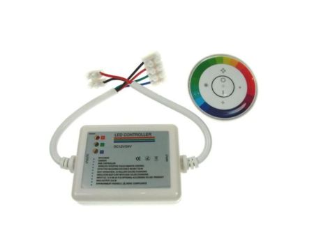 Kontroler LED RF dotykowy 18A 6 key biały okrągły
