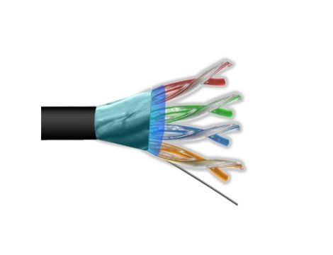 Przewód FTP5 drut CCA +żel 305m MAXCABLE
