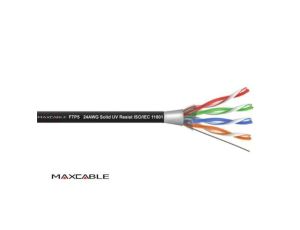 Przewód FTP5 drut CCA UV czarny 305m MAXCABLE