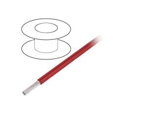 Przewód na rolce 30,5m linka Cu 24AWG PVC czerwony 150V 7054 RD005